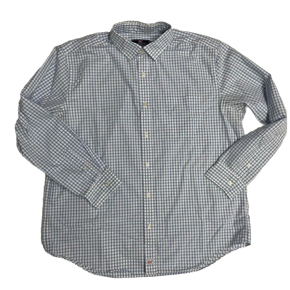 Vineyard Vines Classic Fit Murray Button-Down Shirt Men's XL Long Sleeve Blue